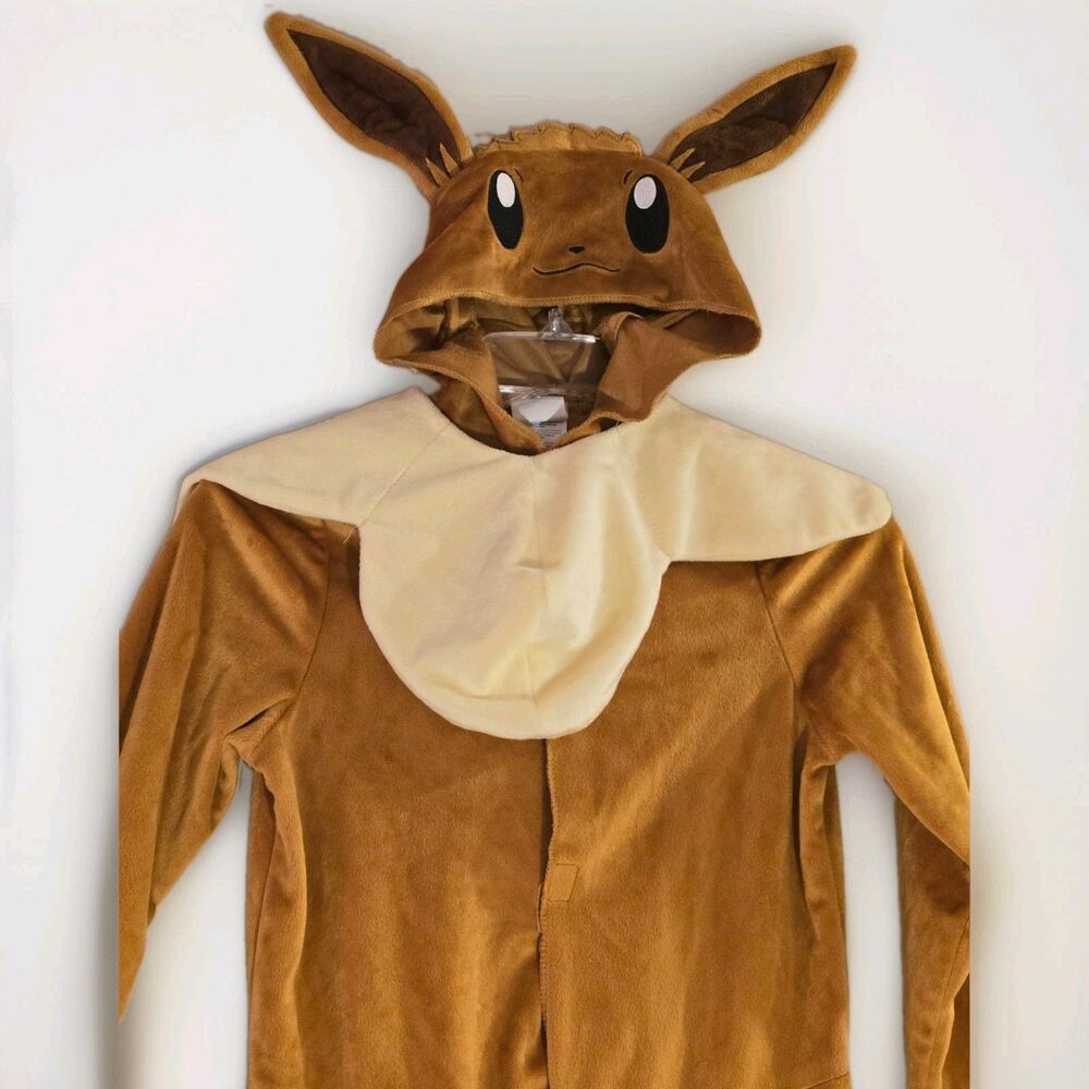 Pokémon Eevee Kids M 7 8 Hooded Jumpsuit Halloween Costume Anime Kawaii C107